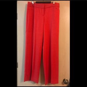 Red wide leg pants